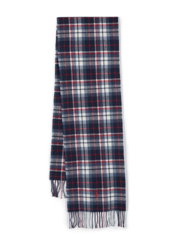 Polo Ralph Lauren  check-pattern fringed scarf