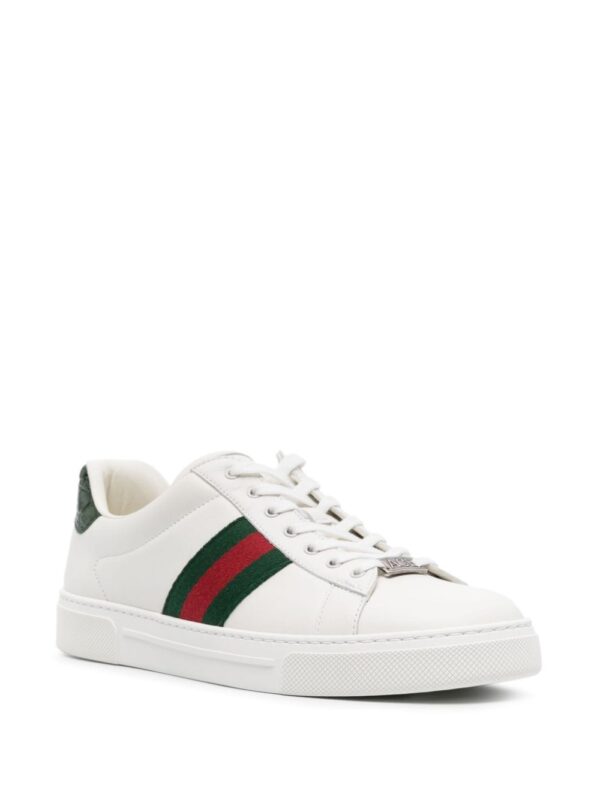 Gucci Ace Web-stripe leather sneakers - Image 2