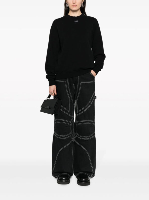 Off-White  logo-embroidered cotton sweatshirt - Image 2
