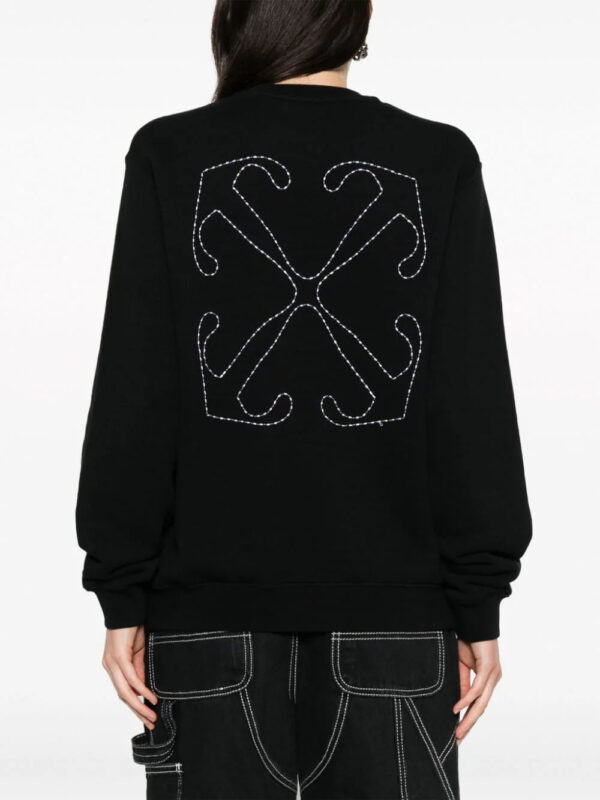 Off-White  logo-embroidered cotton sweatshirt - Image 4