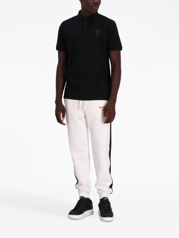 Karl Lagerfeld logo-embroidered cotton polo shirt - Image 2