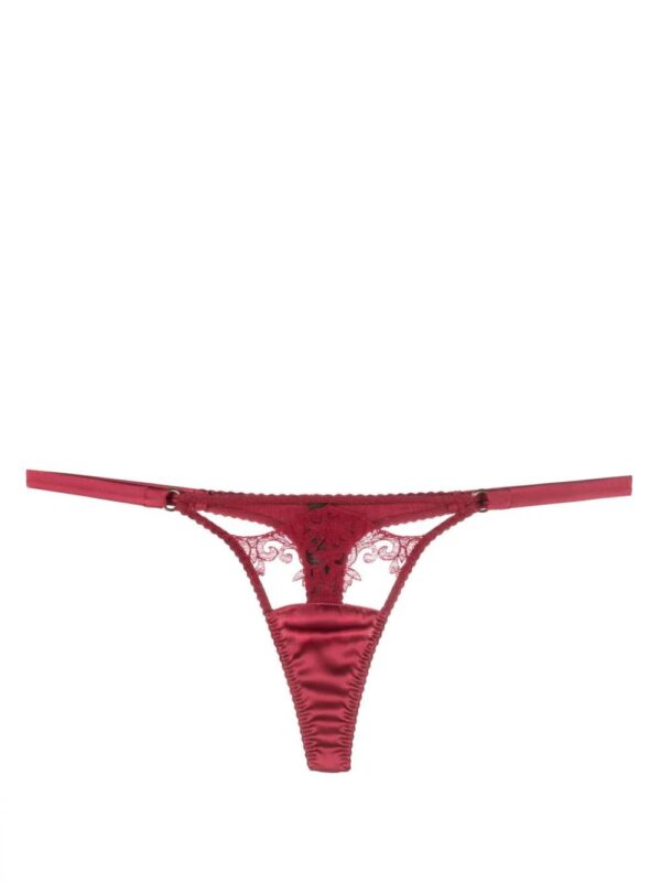 Fleur Of England  Gisele floral-embroidered thong