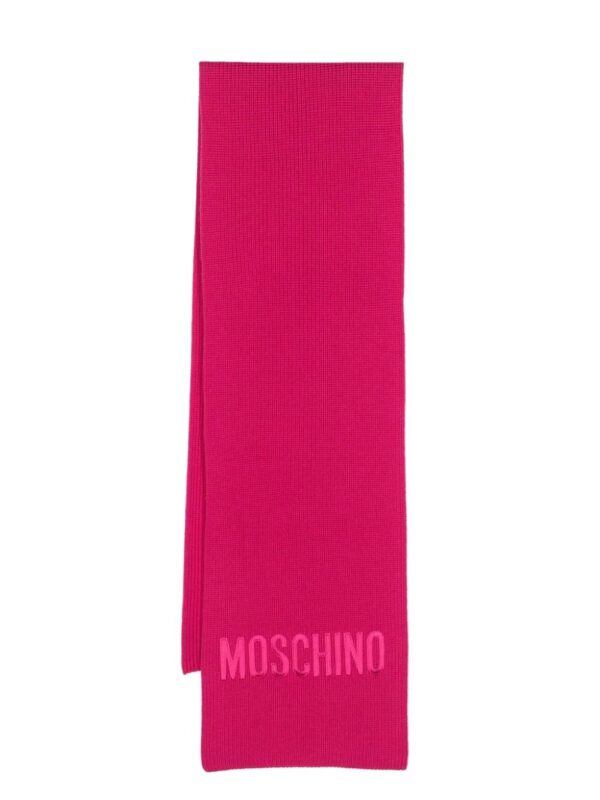 Moschino  logo-patch wool scarf