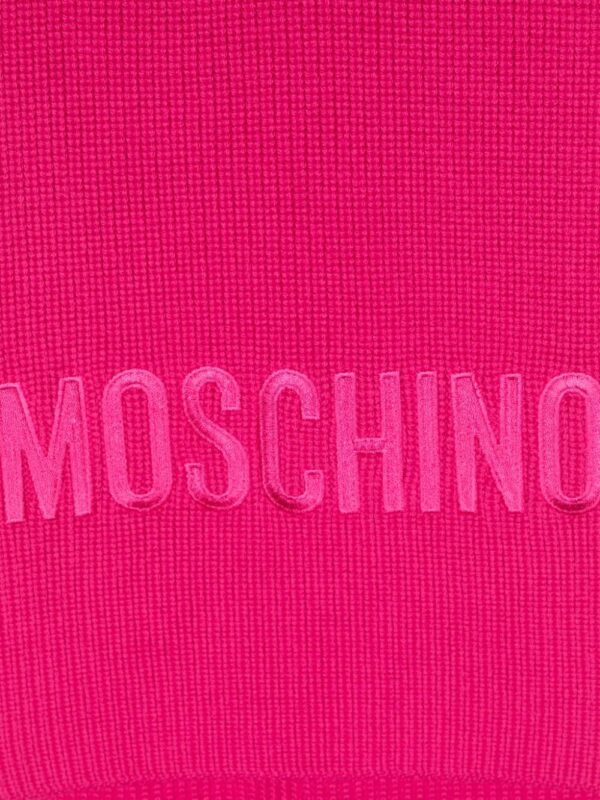 Moschino  logo-patch wool scarf - Image 2