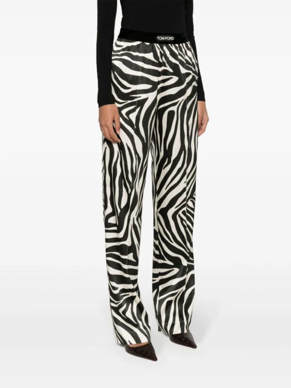 TOM FORD  zebra-print silk trousers - Image 3