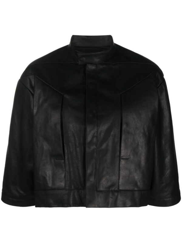 Rick Owens  cropped leather jacket