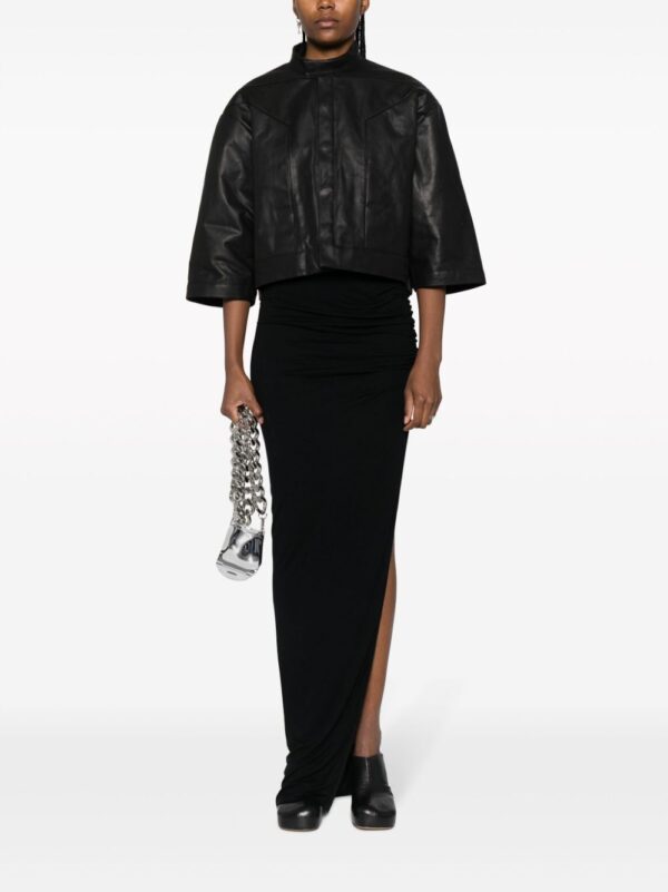 Rick Owens  cropped leather jacket - Image 2