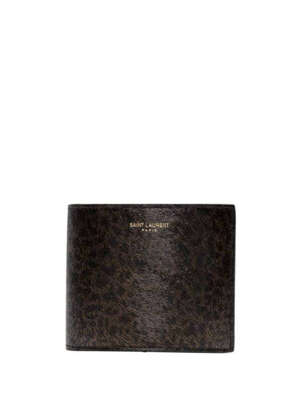 Saint Laurent Paris East/West leopard-print leather wallet