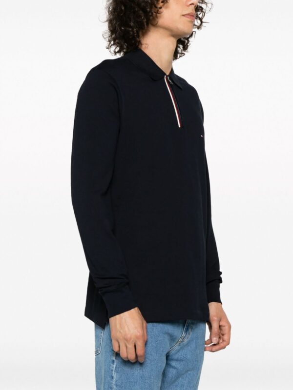 Tommy Hilfiger logo-embroidered half-zip polo shirt - Image 3