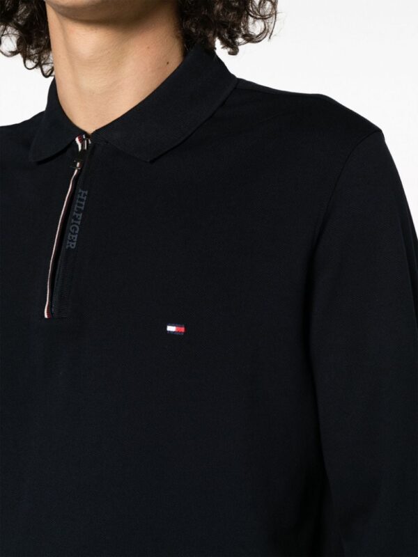 Tommy Hilfiger logo-embroidered half-zip polo shirt - Image 5