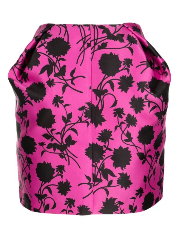 Versace  floral-print wool skirt