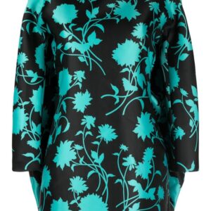 Versace Floral Silhouette-print minidress