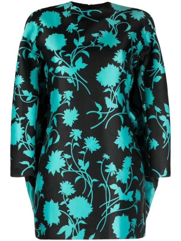 Versace Floral Silhouette-print minidress