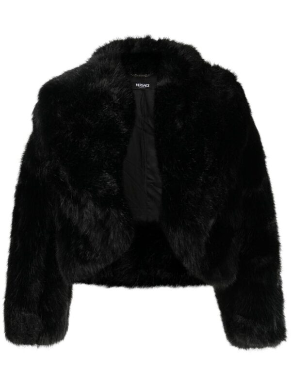 Versace  faux-fur hooded jacket