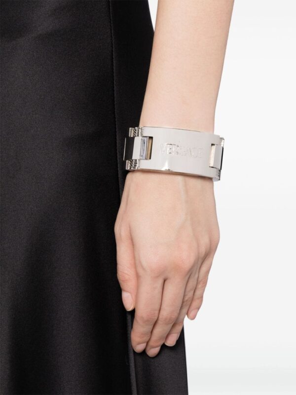 Versace  logo-engraved metal bracelet - Image 2