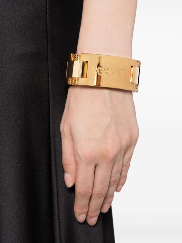 Versace  logo-engraved metal bracelet - Image 2