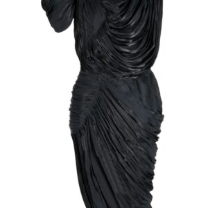 Versace draped pleated midi dress