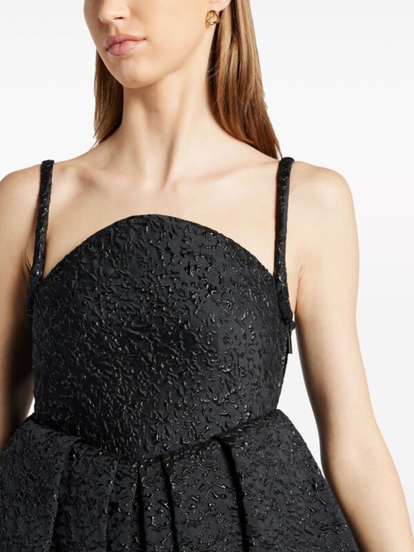 Versace pleated Lurex cloqué minidress - Image 5