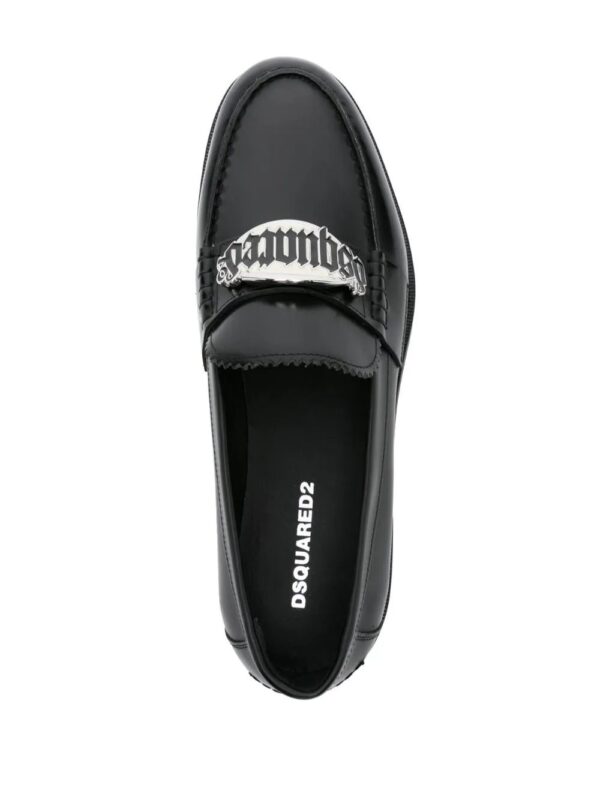 Dsquared2  logo-plaque leather loafers - Image 4