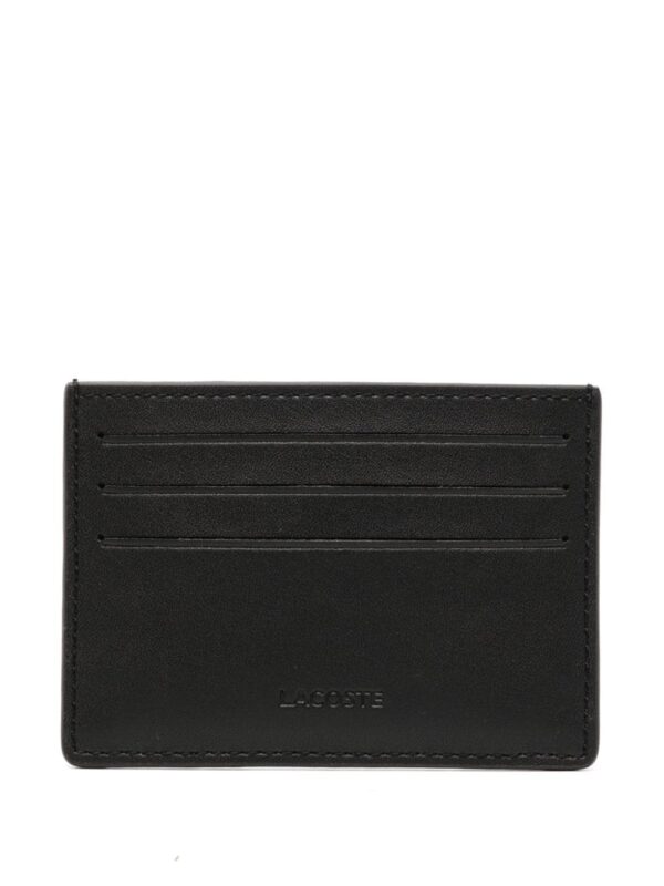 Lacoste monogram-print leather card holder - Image 2