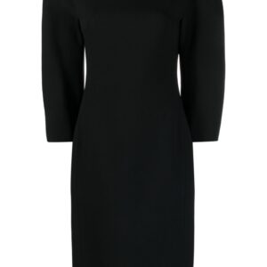 Versace rounded-shoulder midi dress