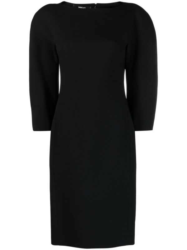 Versace rounded-shoulder midi dress