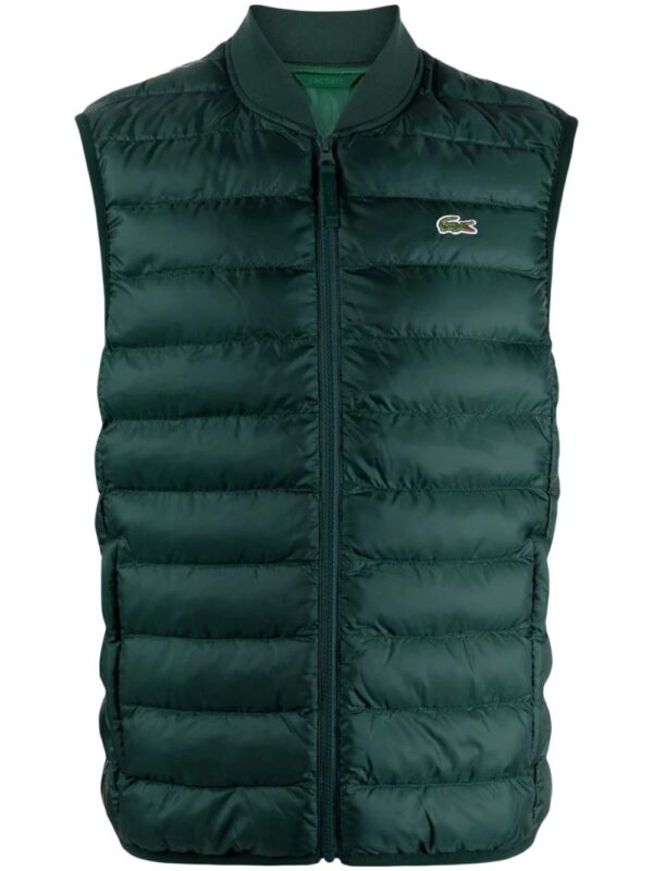 Lacoste  logo-emboridered quilted gilet