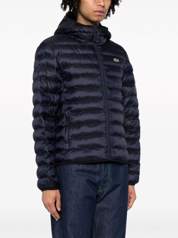 Lacoste  logo-patch quilted hooded jacket - Image 3