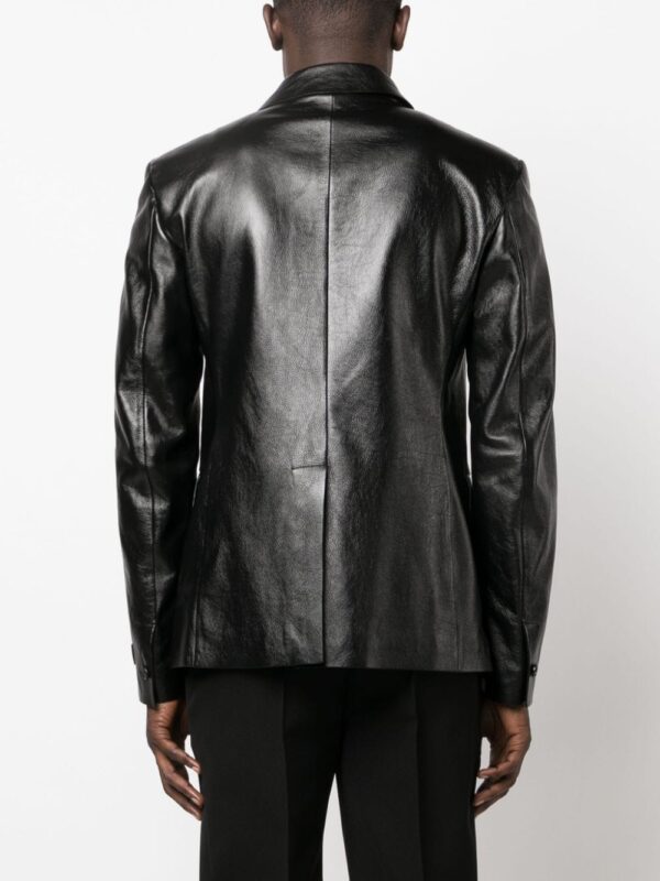 Versace  single-breasted leather blazer - Image 4