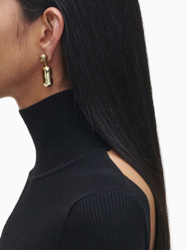 Marc Jacobs  logo-engraved ball-chain earrings - Image 2