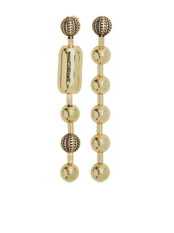 Marc Jacobs  logo-engraved ball-chain earrings