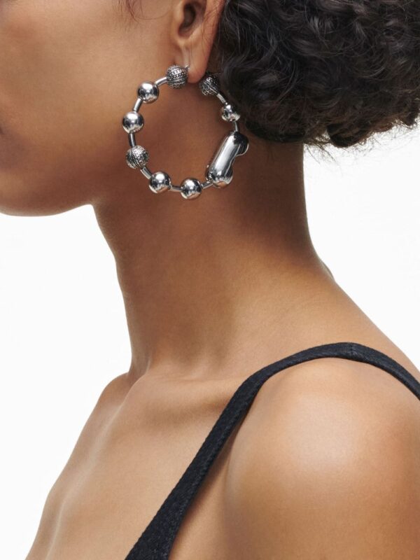 Marc Jacobs  ball-chain hoop earrings - Image 3