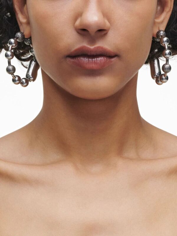 Marc Jacobs  ball-chain hoop earrings - Image 4