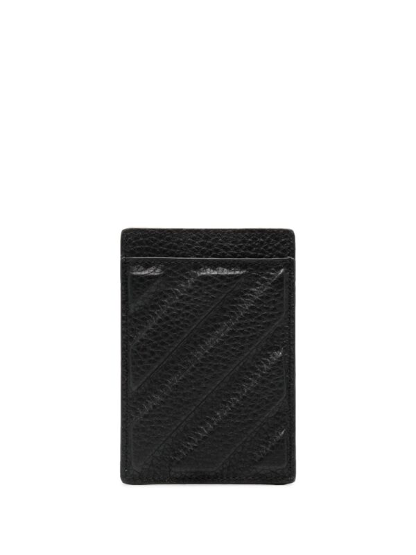 Off-White Diag-stripe leather cardholder