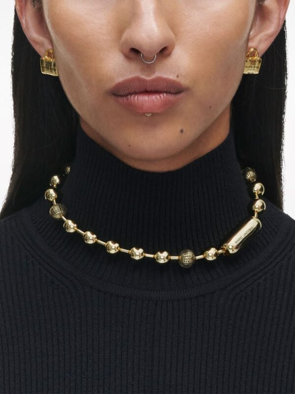 Marc Jacobs  logo-engraved ball-chain necklace - Image 4