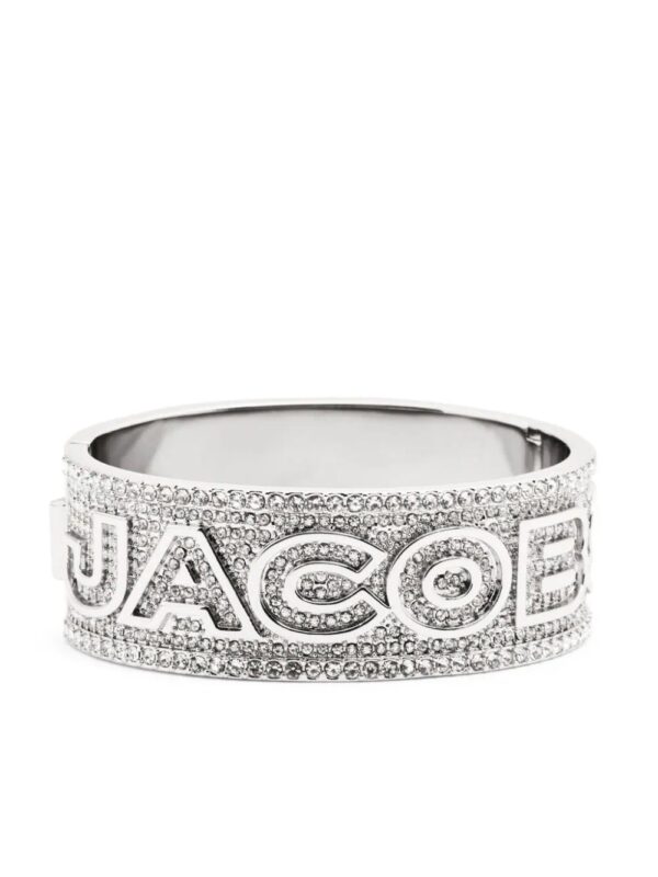Marc Jacobs  logo-lettering crystal-embellished bracelet - Image 2
