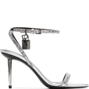 TOM FORD  Padlock 85mm glitter sandals