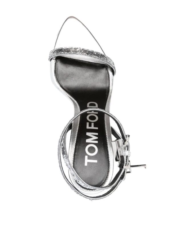 TOM FORD  Padlock 85mm glitter sandals - Image 4