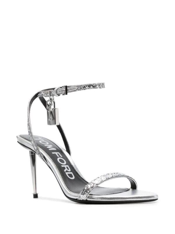 TOM FORD  Padlock 85mm glitter sandals - Image 2