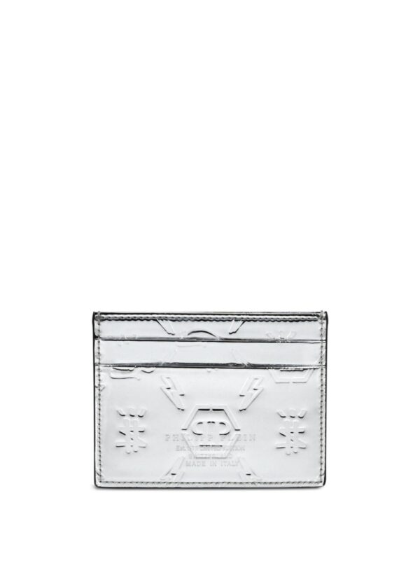 Philipp Plein monogram-debossed leather cardholder - Image 2