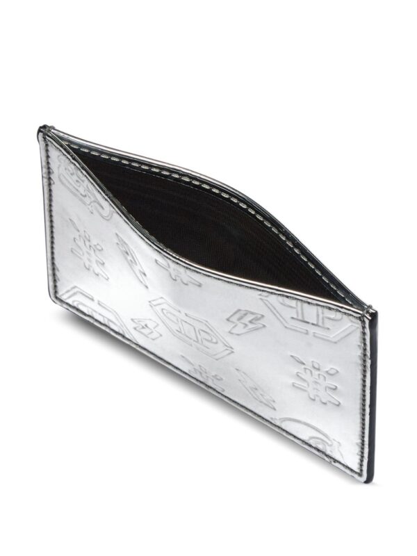 Philipp Plein monogram-debossed leather cardholder - Image 3
