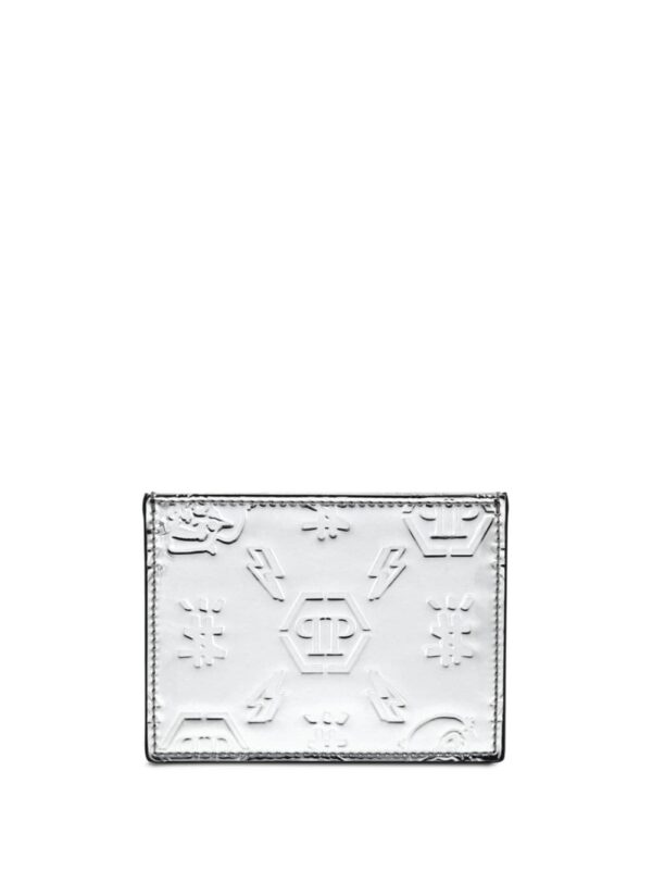 Philipp Plein monogram-debossed leather cardholder