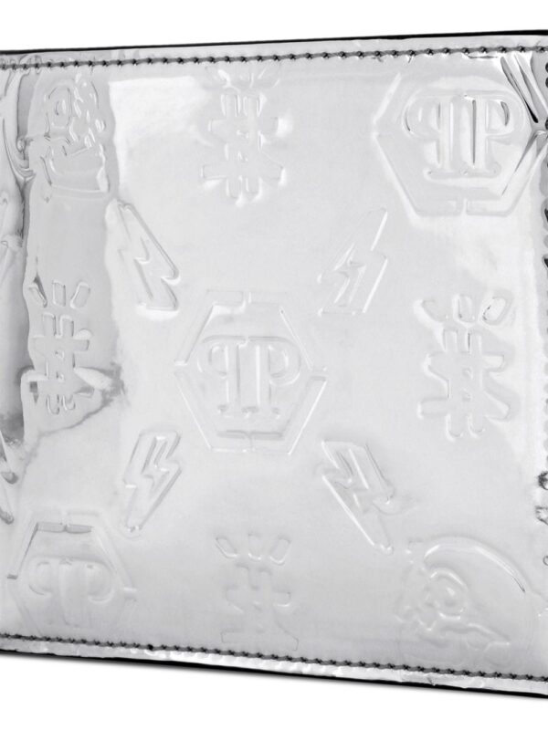 Philipp Plein monogram-embossed metallic wallet - Image 2