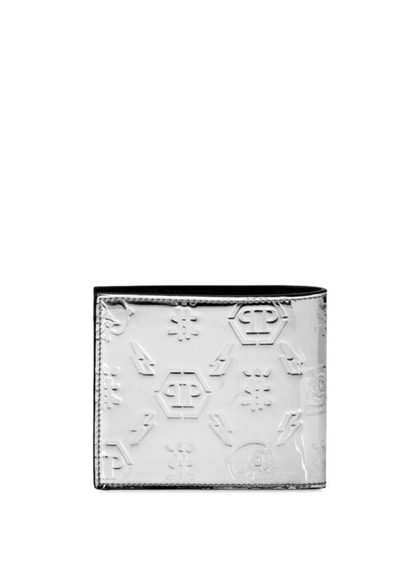 Philipp Plein monogram-embossed metallic wallet - Image 3