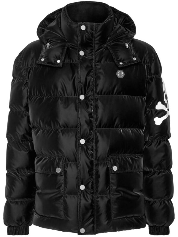 Philipp Plein  skull-print quilted jacket