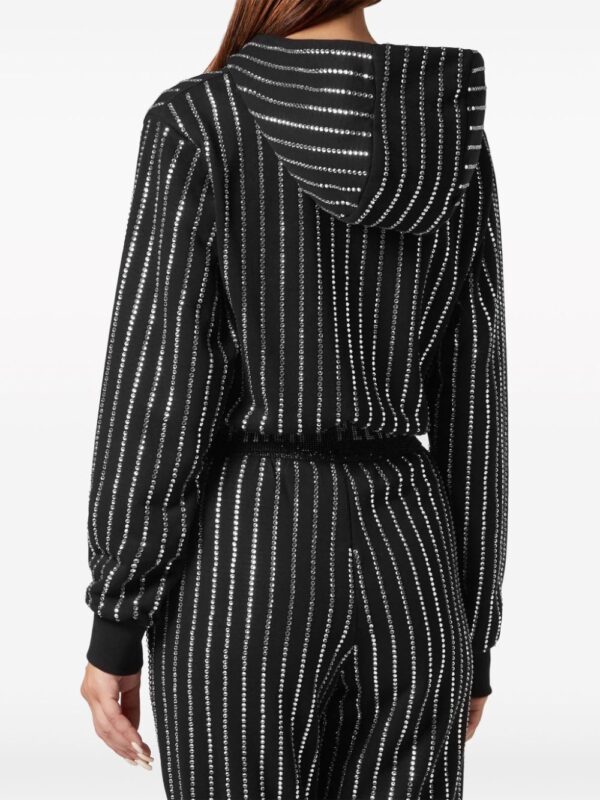 Philipp Plein  crystal-embellished zip-up hoodie jacket - Image 4