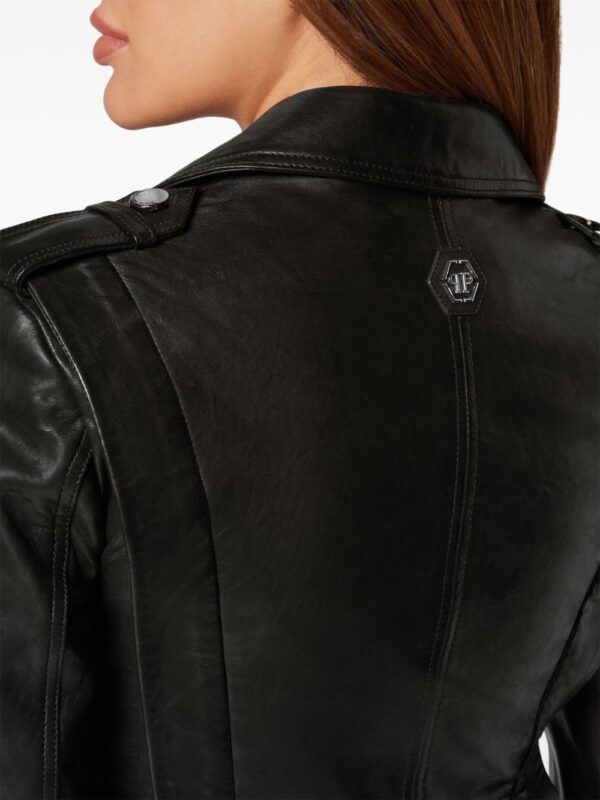 Philipp Plein  leather biker jacket - Image 4