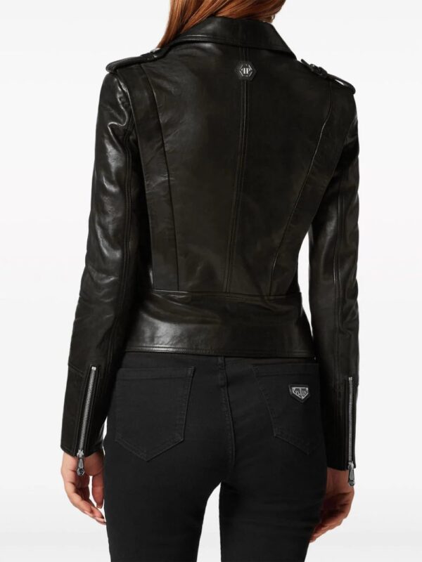 Philipp Plein  leather biker jacket - Image 3