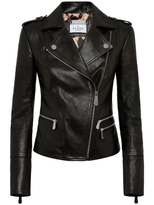 Philipp Plein  leather biker jacket