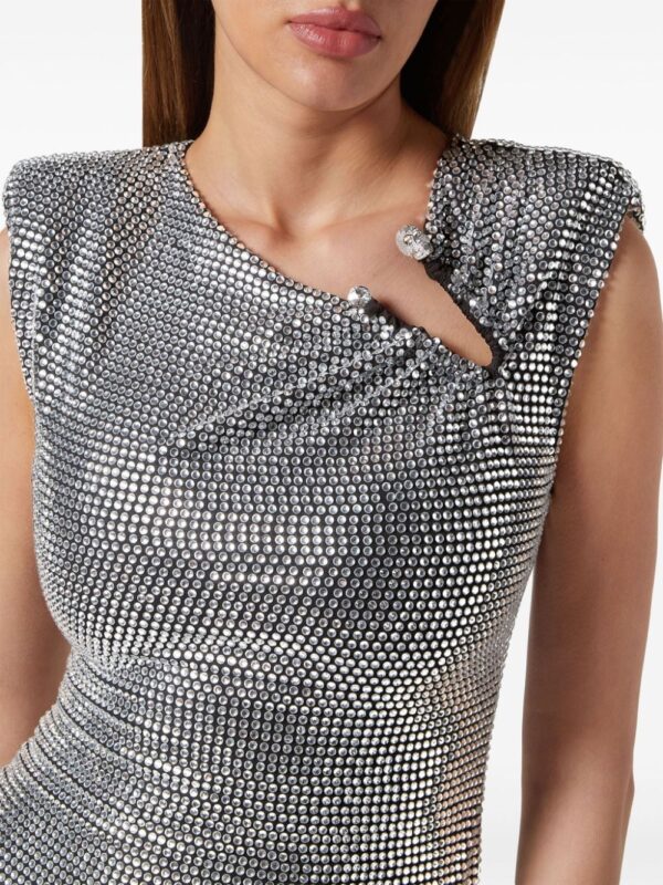 Philipp Plein crystal-embellished mini dress - Image 2